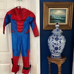 Kids Spiderman Superhero Costume  & Mask - Red and Blue Size Small